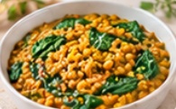 Dahl lentilles corail coco-épinards