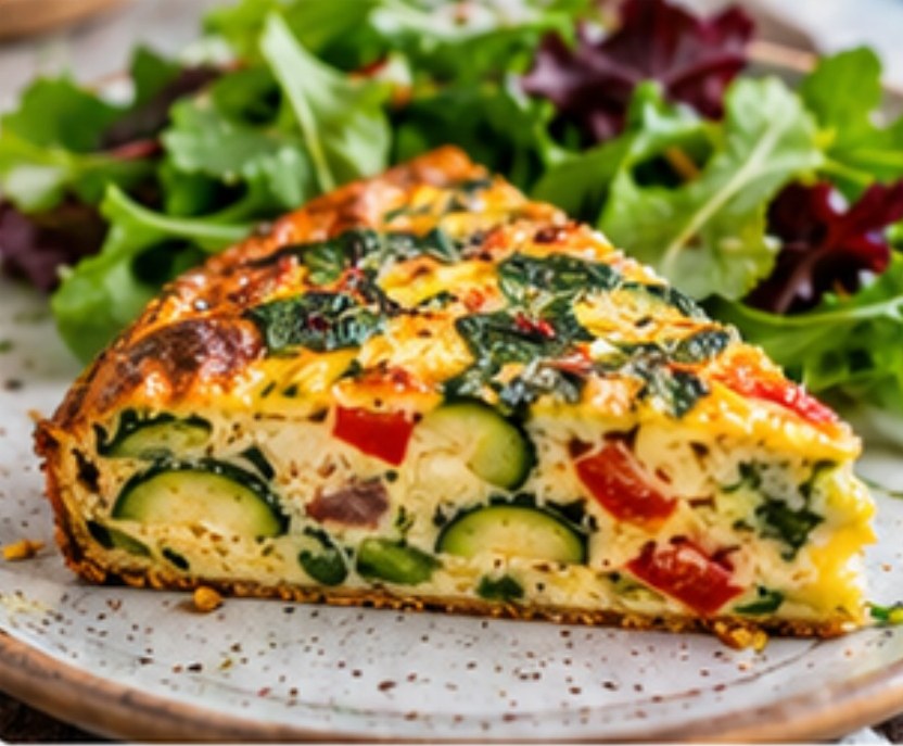 Frittata légumes & salade verte