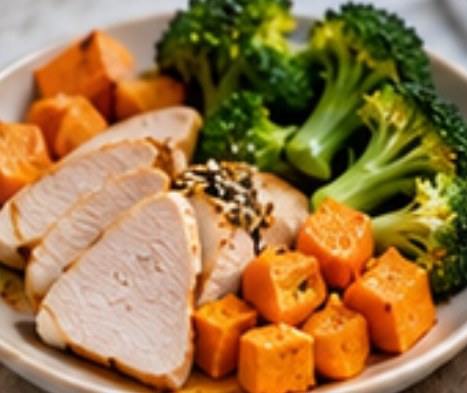 Dinde, patate douce & brocoli