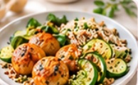 Boulettes de dinde, quinoa & courgettes