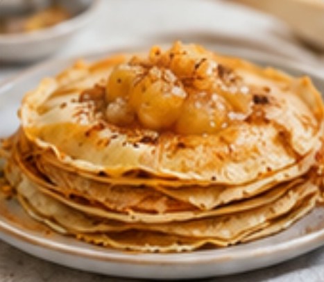 Crêpes à la Maïzena & compote