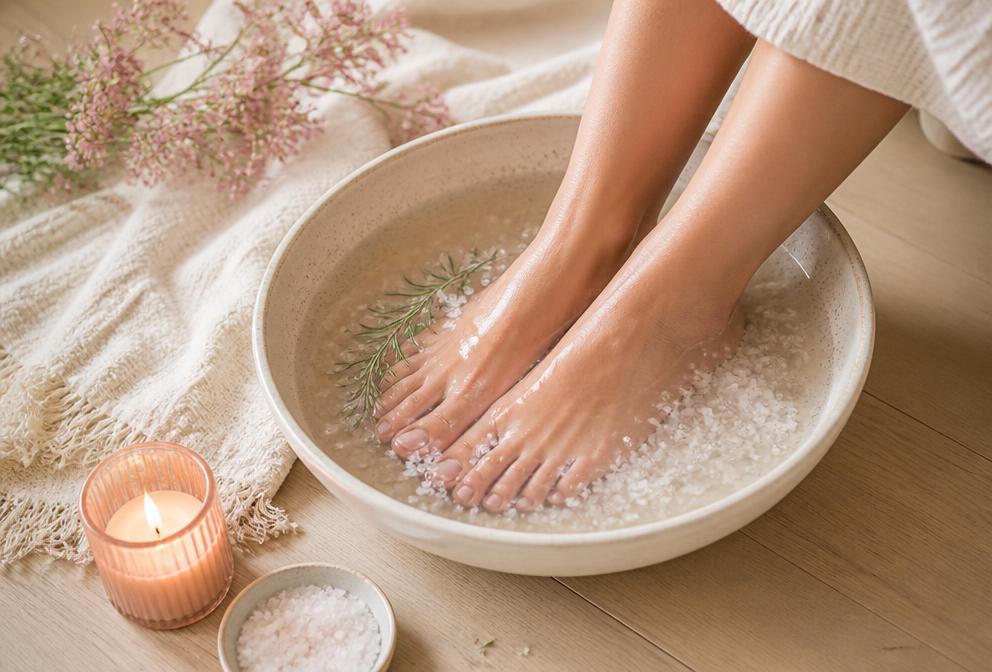 Le bain de pieds apaisant