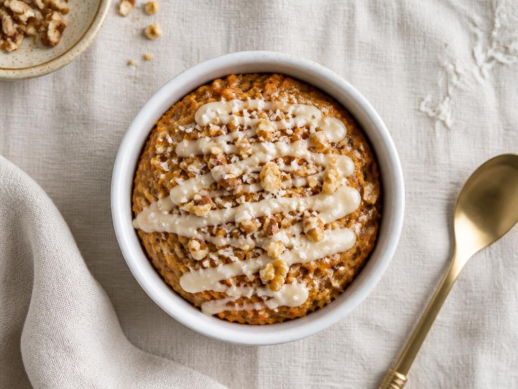 Baked oats façon carrot cake