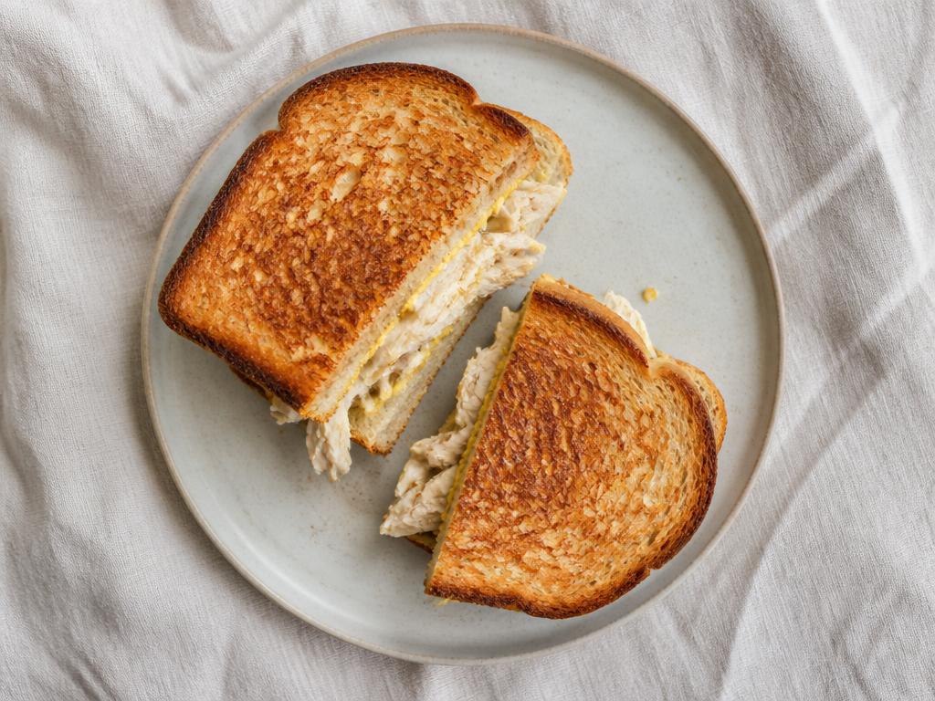 Croque revisité poulet-moutarde douce