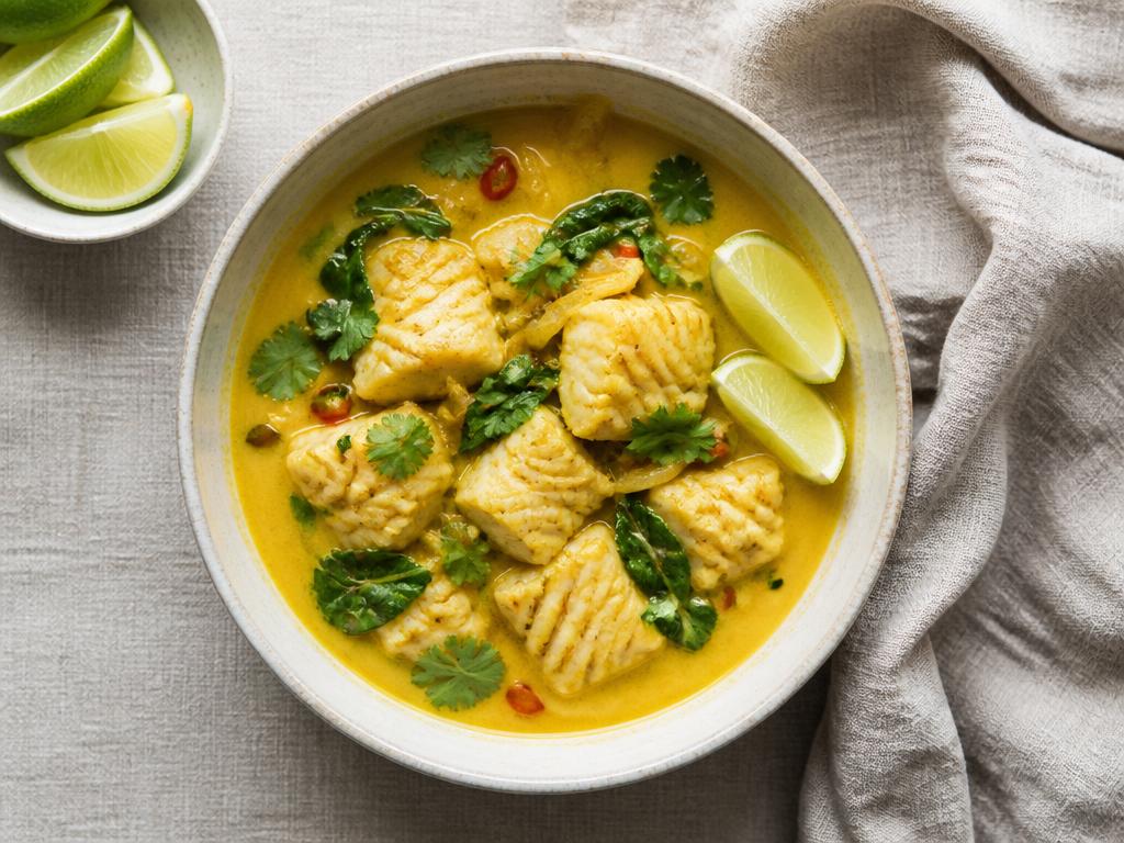 Curry de cabillaud coco-citron vert