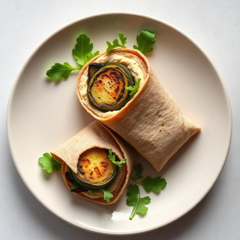 Galette de sarrasin, houmous & légumes grillés