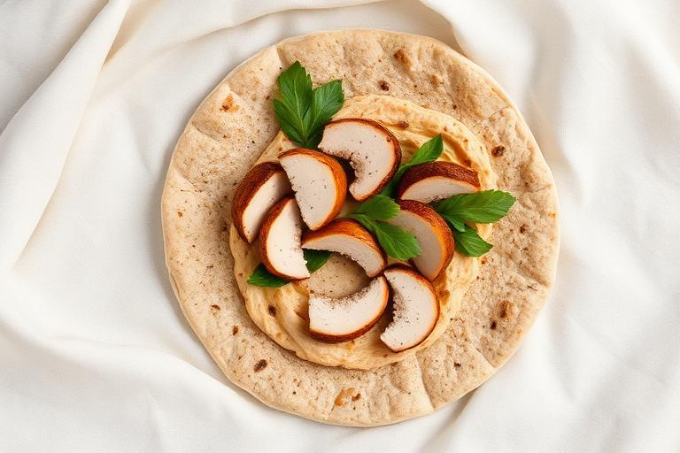 Galette sarrasin, poulet & houmous