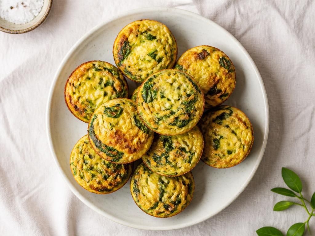 Muffins salés œufs, courgette & épinards