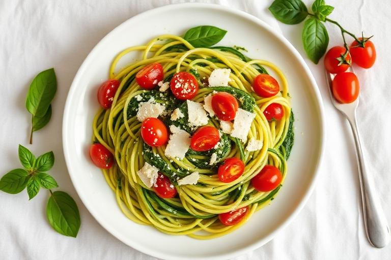 Pâtes de légumes au pesto