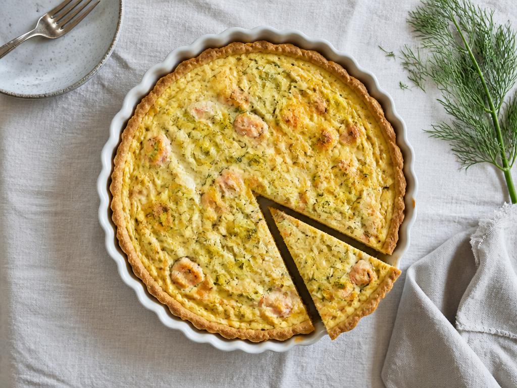 Quiche saumon-poireaux