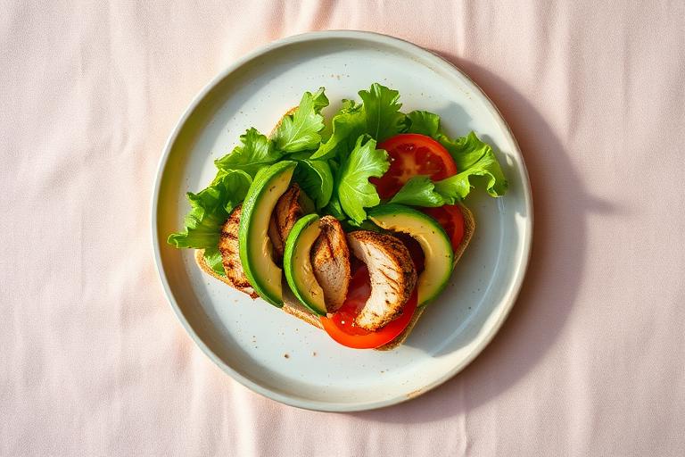 Sandwich poulet avocat