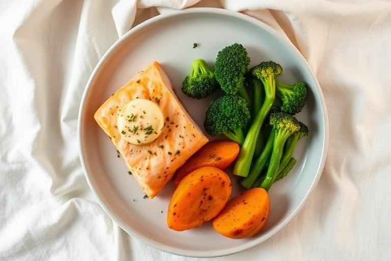 Saumon, brocoli & patate douce