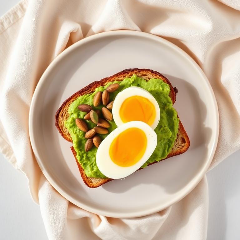 Tartine avocat, œuf mollet & graines de courge
