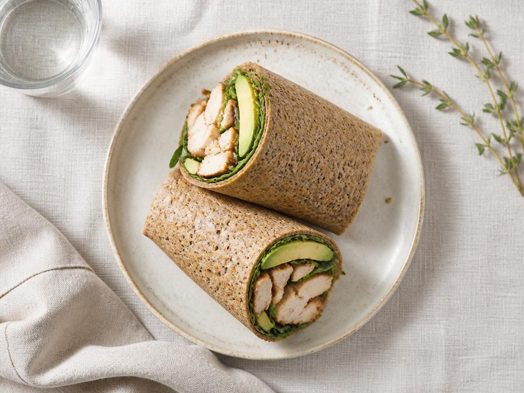 Wrap sarrasin poulet-avocat